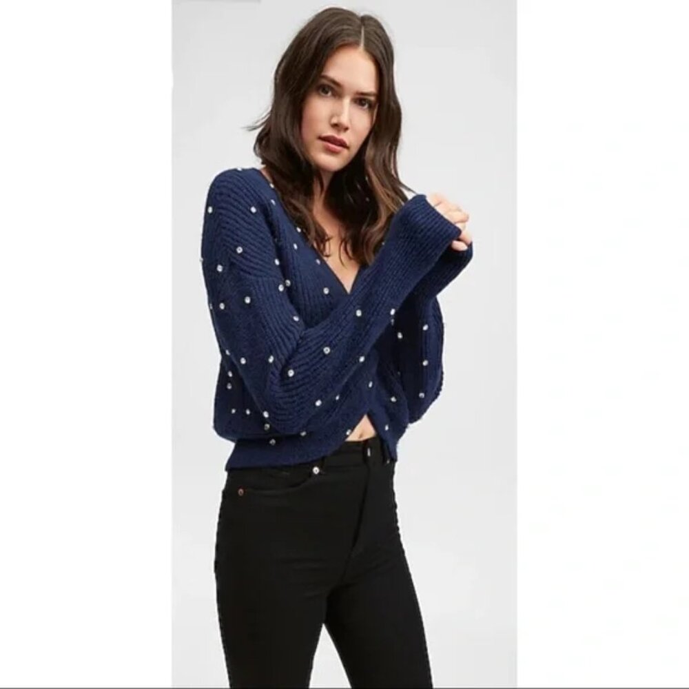 Express Sweater | Adorable Rhinestone Twist Sweater - Reversible! - Picture 6 of 11